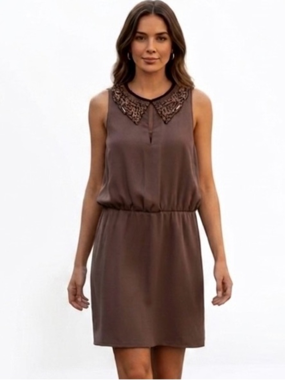 NWT H&M Sleeveless Silver Embellished Dress